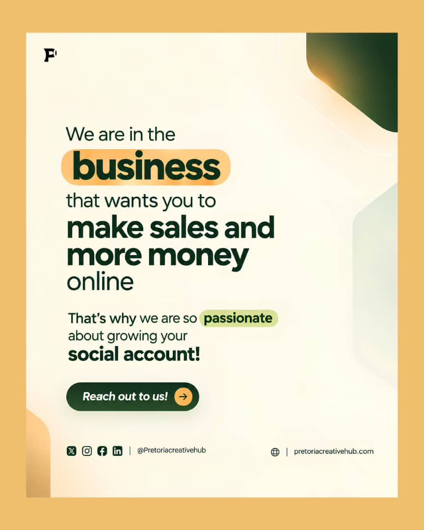 PretoriaHub_'s tweet photo. More sales. More customers. More revenue.

That’s exactly what we help businesses work towards! https://t.co/XQq35XCXQG