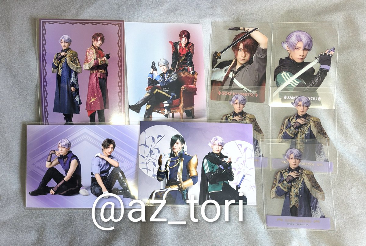 az_tori's tweet photo. 【譲渡】
ミュージカル 刀剣乱舞 刀ミュ 静かなる夜半の寝ざめ クリアカード ペアブロマイド 戦闘 ライブ

譲：画像参照
(五月雨江、後家兼光、へし切長谷部、にっかり青江、山姥切長義)
▶計9点

求：纏めて1000円

都内手渡し/郵送(＋送料)
異種交換可
お気軽にお声かけお願いいたします。 https://t.co/kQXFQuvtnu