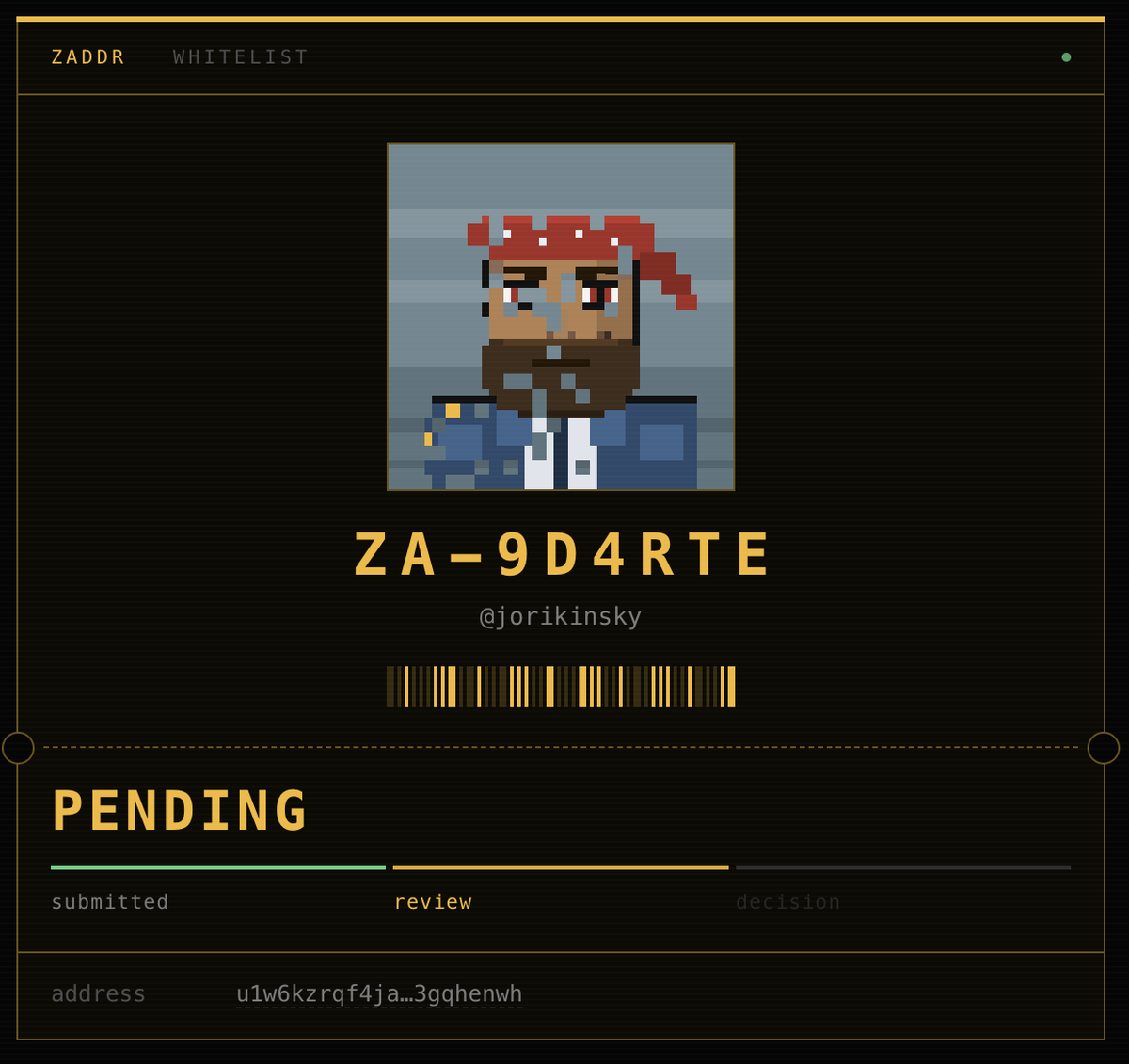 jorikinsky's tweet photo. Good morning ☀️

Still can’t stop thinking about ZADDR.
2,800 faces you can see… and zero owners visible.
Pure magic on Zcash.

Really hoping for the best.
Fingers crossed for the whitelist.

Nice to not meet you.
@zaddrnet
https://t.co/AzUtumI4O0 https://t.co/81QiTvkDso