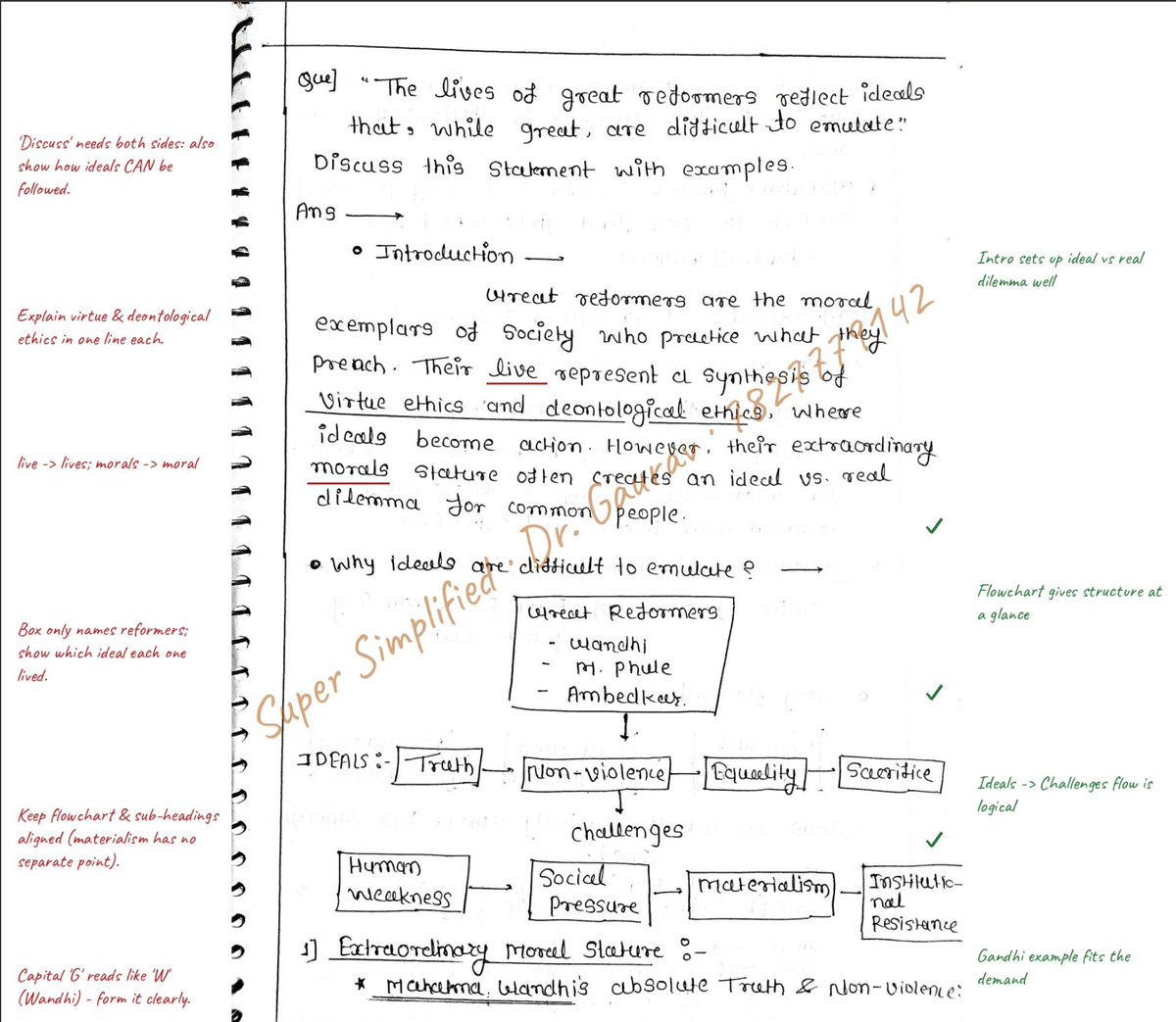 gjsontake's tweet photo. Happy to announce: 
I built an AI tool to evaluate UPSC Mains answers. 🎉   

Margin notes, marks, and detailed feedback.   

To get FREE ANSWER EVALUATION Group link, comment "UPSC"

Edtech founders, DMs open.    
#UPSC https://t.co/O0KOWRbgK7