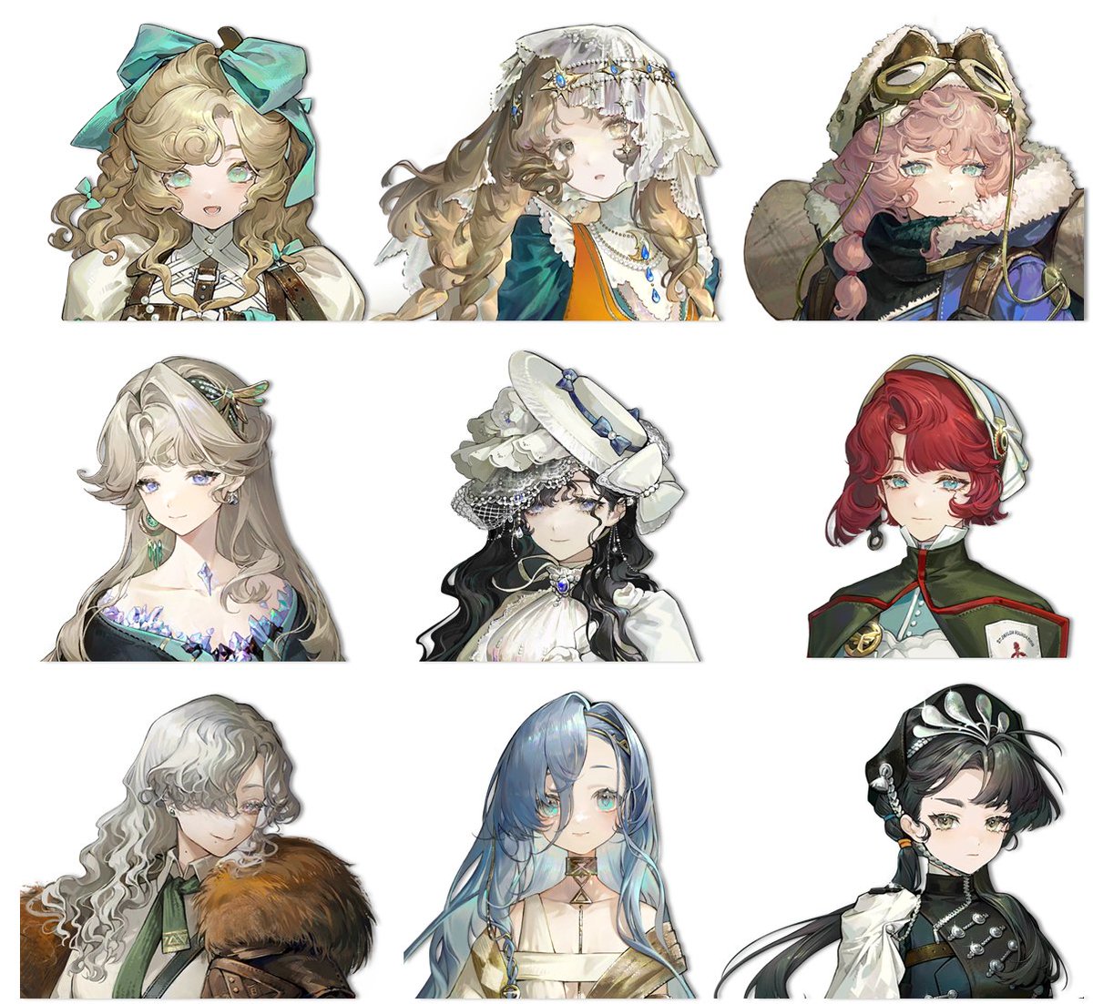 1999_timekeeper's tweet photo. 【FUN FACT】

These characters are all from the same artist.

The artist's social media also features some great works. They also drew the Secretary General.
https://t.co/BvforFwC0W

#Reverse1999 https://t.co/la2GE1XWVN