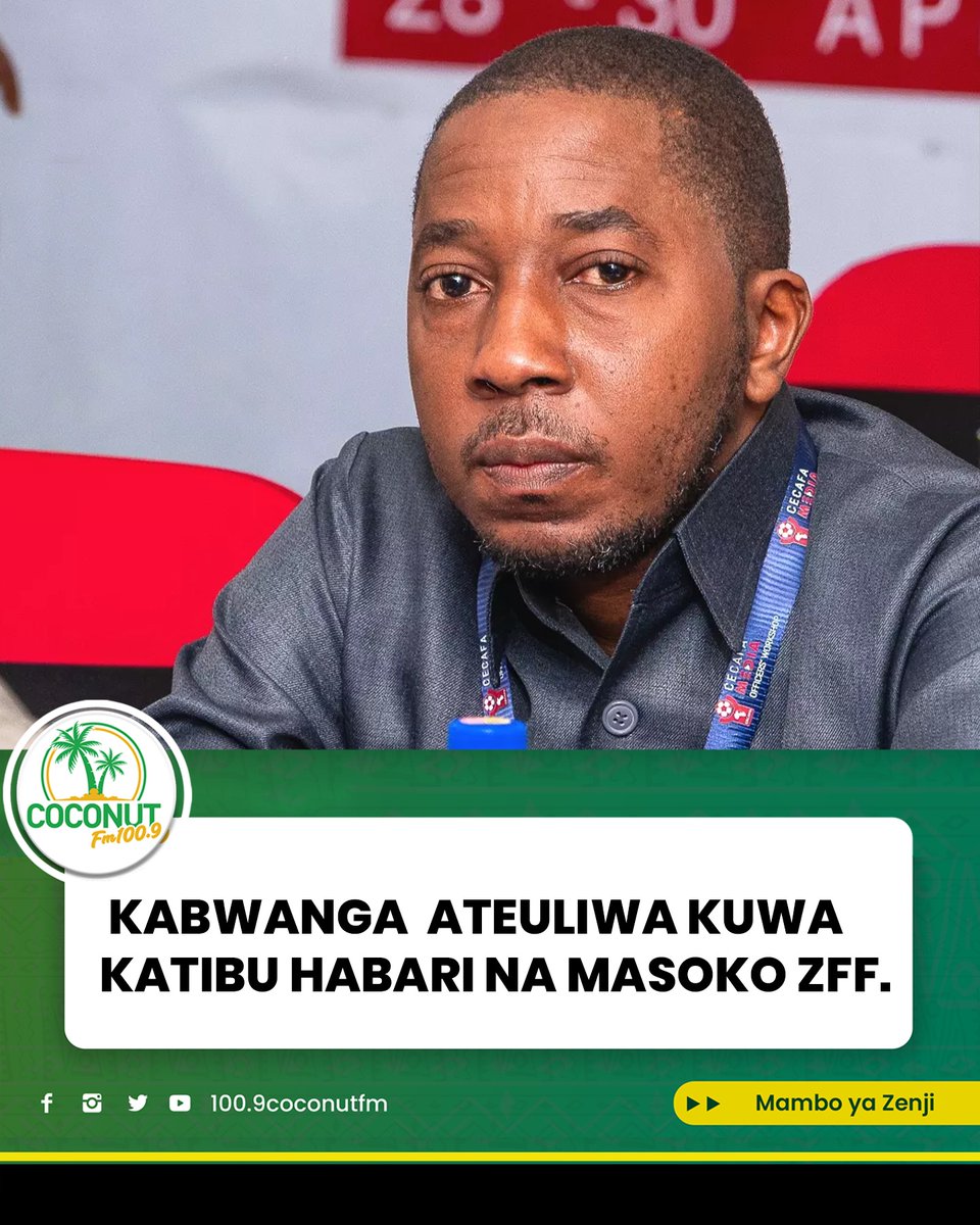 roker_bitch's tweet photo. Shirikisho la Mpira wa Miguu Zanzibar (ZFF) limemteua Ndugu Mohamed Kabwanga ameteuliwa kuwa Katibu wa Kamati ya Habari na Masoko ZFF. https://t.co/Uh8V21DbkN