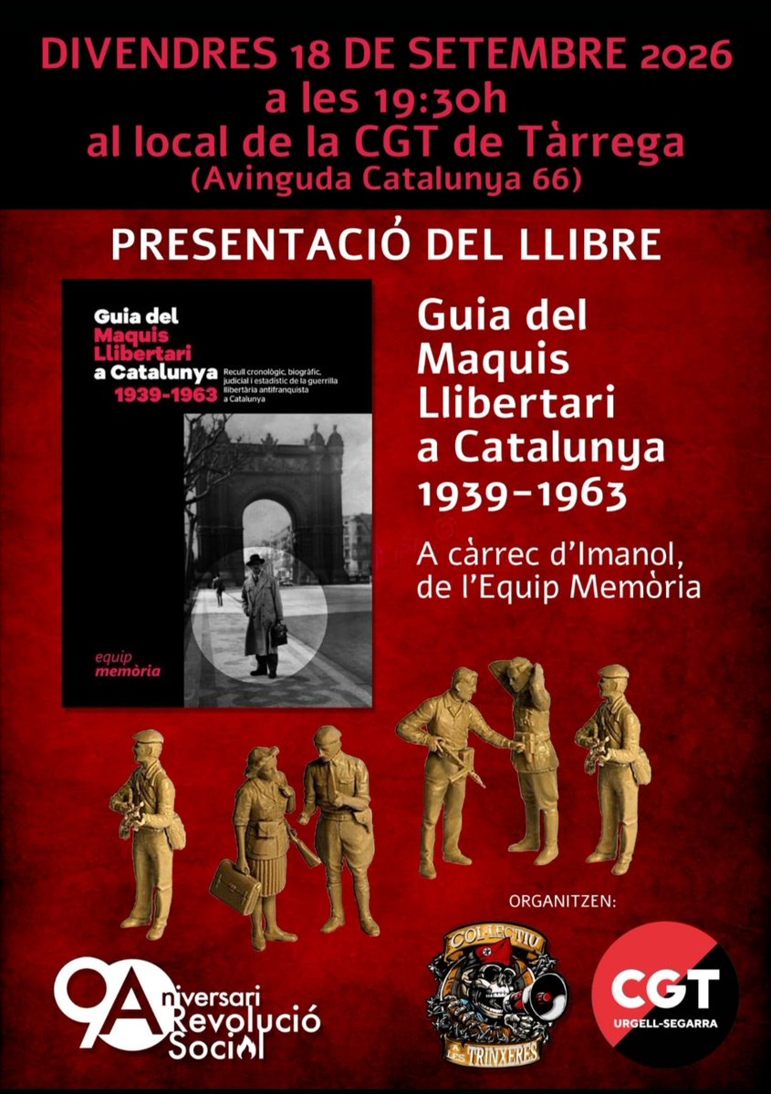 TarregaCgt's tweet photo. Divendres 18 a Tàrrega!!! https://t.co/NCTp2lvFgU