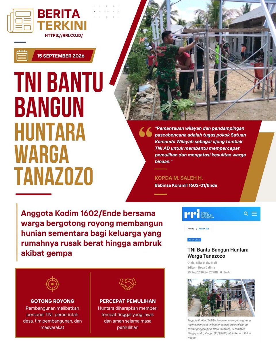 AtokSkuad's tweet photo. TNI melayani warga sepenuh hati, dengan ikhlas, rendah hati, dan kebersamaan yang tinggi.

Kepedulian Kesadaran Bersama https://t.co/iip5lpx2UV