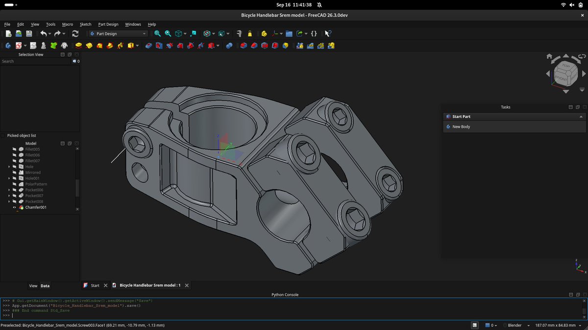AdityaAmanAir's tweet photo. Model of a Bicycle Handlebar Stem :) 

Caveman On Work :) https://t.co/uvUG3U274i