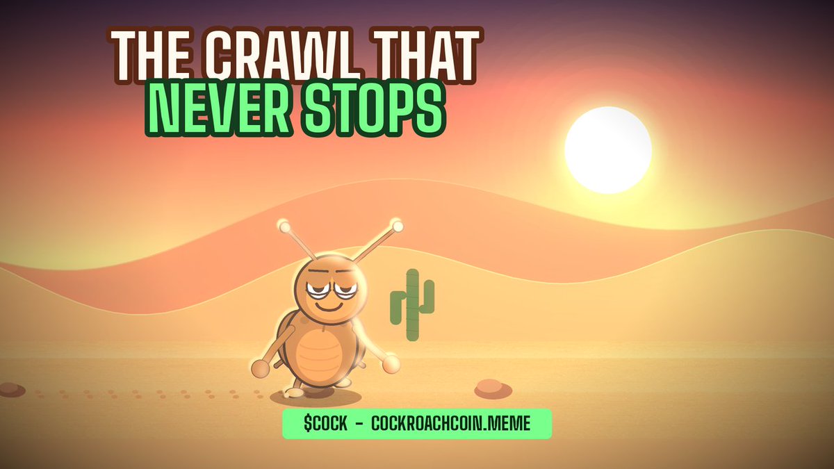 Cockroachcoink's tweet photo. The Crawl That Never Stops / New song / Original / Cockroach coin / https://t.co/epESiD2IGr via @YouTube https://t.co/lGhK4XIRSJ