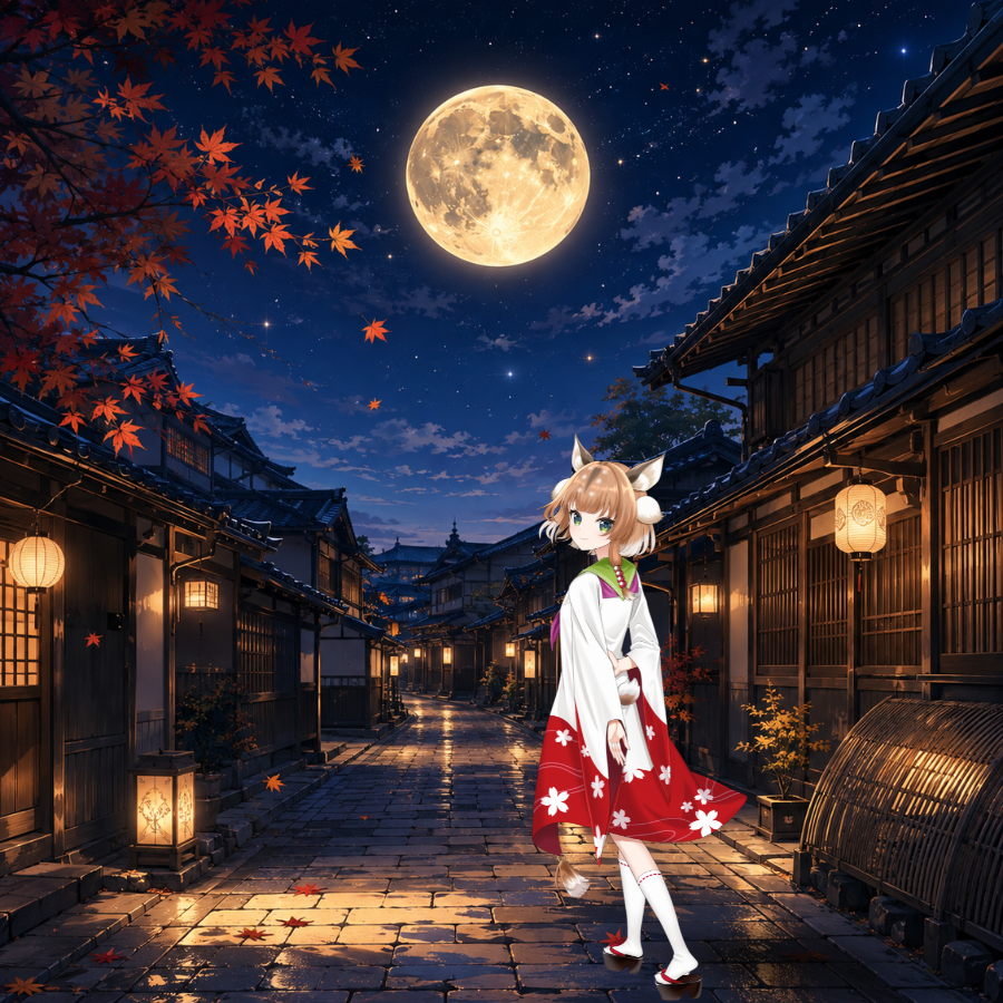 Vtuber_nanaka's tweet photo. 明日は中秋の名月🌕✨
そして27日の日曜日には、満月を迎えます！

秋の夜空に、きれいなお月さまが見られるといいですね🍁
お天気を気にかけながら、みなさんもぜひ、空を見上げてみてください🌙

#Vtuber #奈々鹿 #奈良 #中秋の名月 https://t.co/dVFriY1SAl