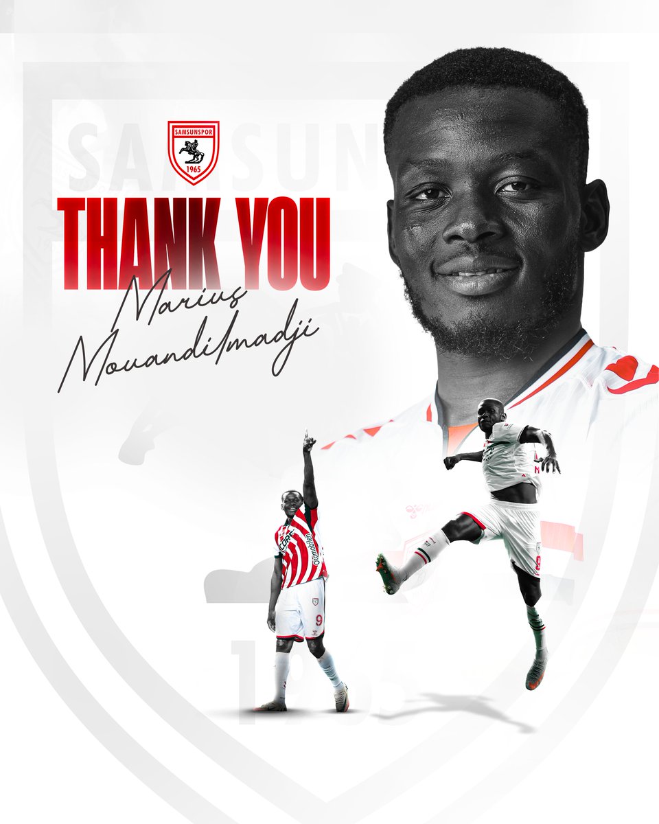 Samsunspor's tweet photo. Teşekkürler Marius Mouandilmadji…

Atatürklü Arma altında sergilediğin mücadele, fiziksel üstünlük ve bitmeyen gol hırsınla taraftarlarımızın sevgilisi oldun.

Süper Lig'e yükseldiğimiz 2023-24 sezonunda kulübümüze katıldın, ikinci sezonunda Avrupa'nın kapılarını aralayan kadromuzun başrol oyuncuları arasında yer aldın. UEFA Konferans Ligi'nde kaydettiğin 8 gol ve 3 asistle turnuvanın en çok skor katkısı sağlayan ismi olmakla kalmadın, Avrupa kulvarında tarih yazmamıza da öncülük ettin.

Hücumdaki caydırıcı gücün, kritik anlarda sahneye çıkışın ve azminle taraftarımızın hafızasında silinmez bir iz bıraktın. ✨

Saha içindeki hırsın, örnek takımdaşlığın ve verdiğin tüm emekler için teşekkürler Marius.

Yolun açık olsun! ❤️🤍

#Samsunspor #AtatürklüArma #MariusMouandilmadji