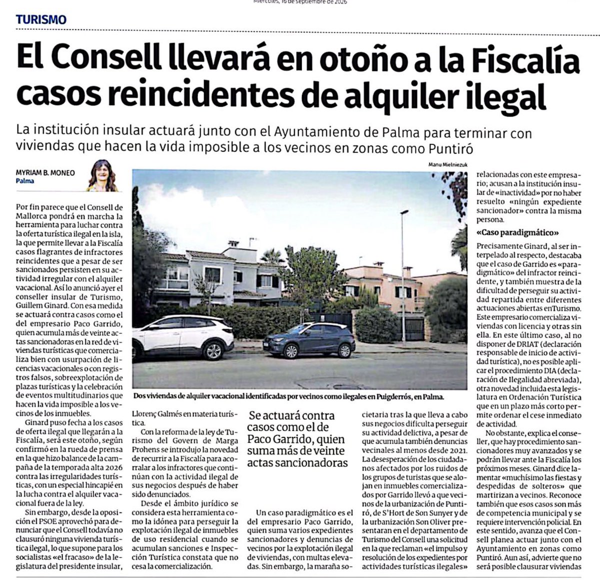 PPdeMallorca's tweet photo. 👉🏼 Amb l’esquerra, barra lliure per a l’oferta turística il·legal. Amb @Ll_Galmes, tolerància zero.

Hem intensificat com mai la inspecció i les sancions i ara feim una passa més: els reincidents que continuïn fent negoci il·legal podran acabar davant la Fiscalia.

Durant vuit anys varen deixar créixer el problema. Noltros hem vengut a posar-hi ordre i arribar fins al final.