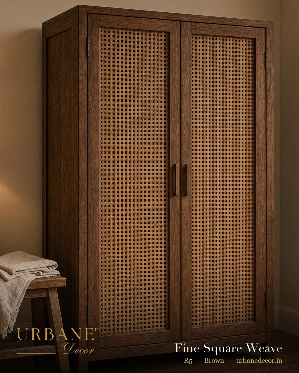 UrbaneDecor24's tweet photo. Fine Square Weave in Brown. A tight open grid that filters light instead of blocking it.

LuminArt cane webbing, 750x60cm roll (~50 sq ft). (Ref. R5)

Samples on request. Dispatch in 24h · Mumbai same-day.
https://t.co/JVBx9eSLw4 https://t.co/KuIT22f2Xf