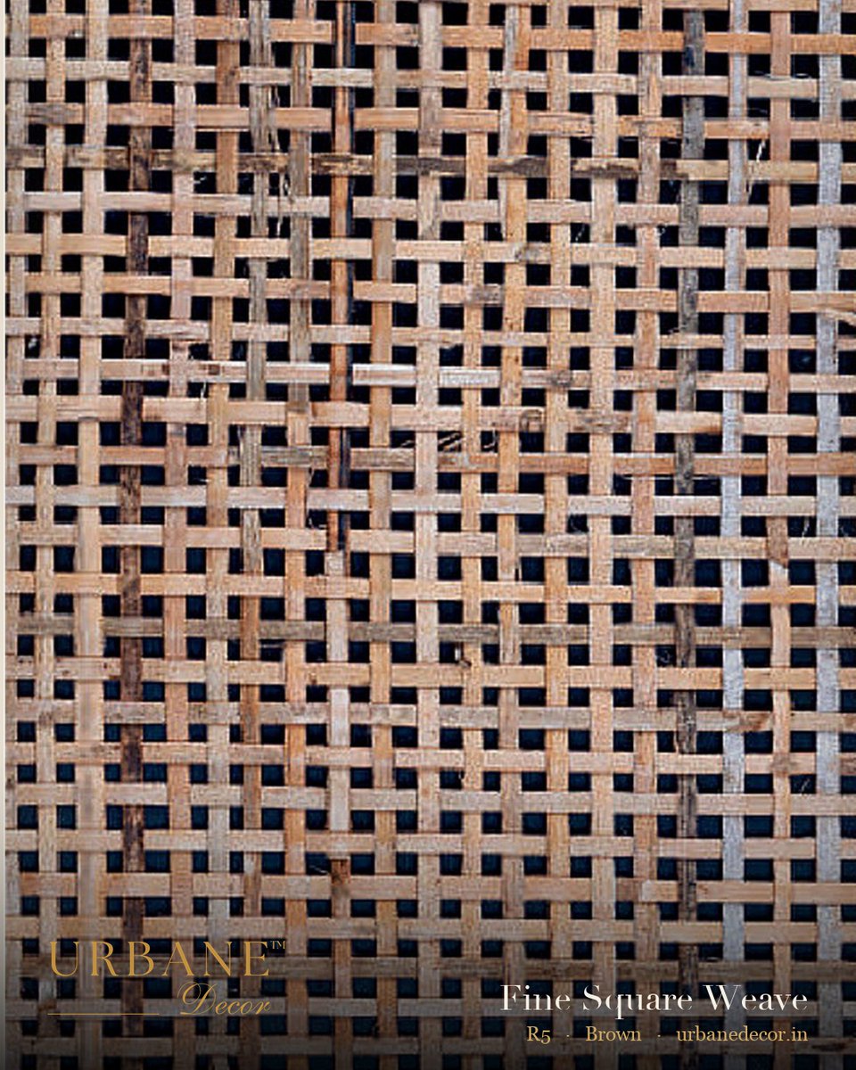 UrbaneDecor24's tweet photo. Fine Square Weave, Brown.

A tight open grid that filters light instead of blocking it. One roll, three jobs: wardrobe shutters, a bar cabinet front, full-height glazed doors. (Ref. R5)

750 x 60 cm roll, approx 50 sq ft. Dispatch in 24h.
https://t.co/JVBx9eSLw4 https://t.co/It1G9l2CTO