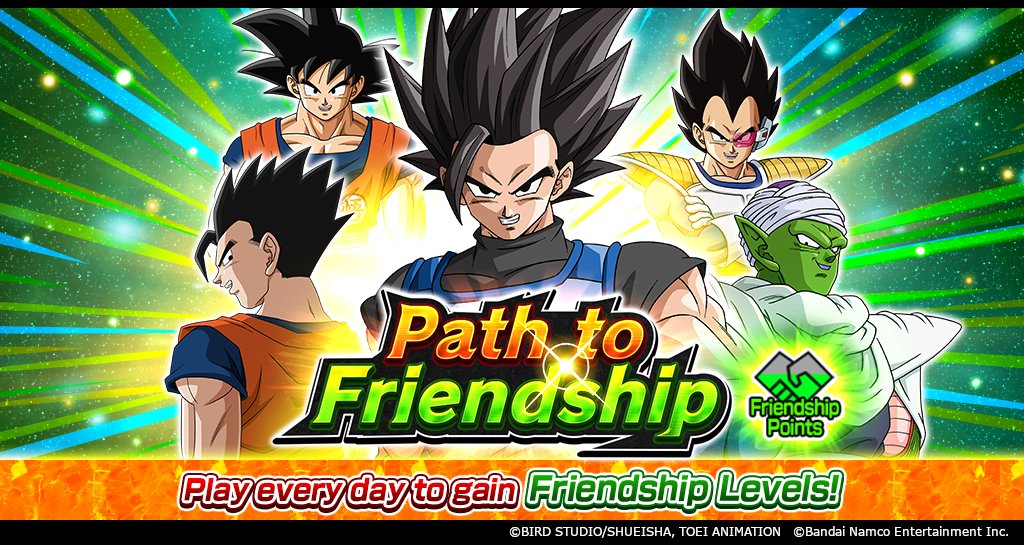 DB_Legends's tweet photo. ["Path to Friendship" Is On!]
Clear the stage to get tons of Friendship Points! Get Chrono Crystals and teach Shallot Special Moves by raising your Friendship Levels! Be sure to play every day!

#DBLegends
#DragonBall
#SummerFest2026 https://t.co/xQCMvQMFme