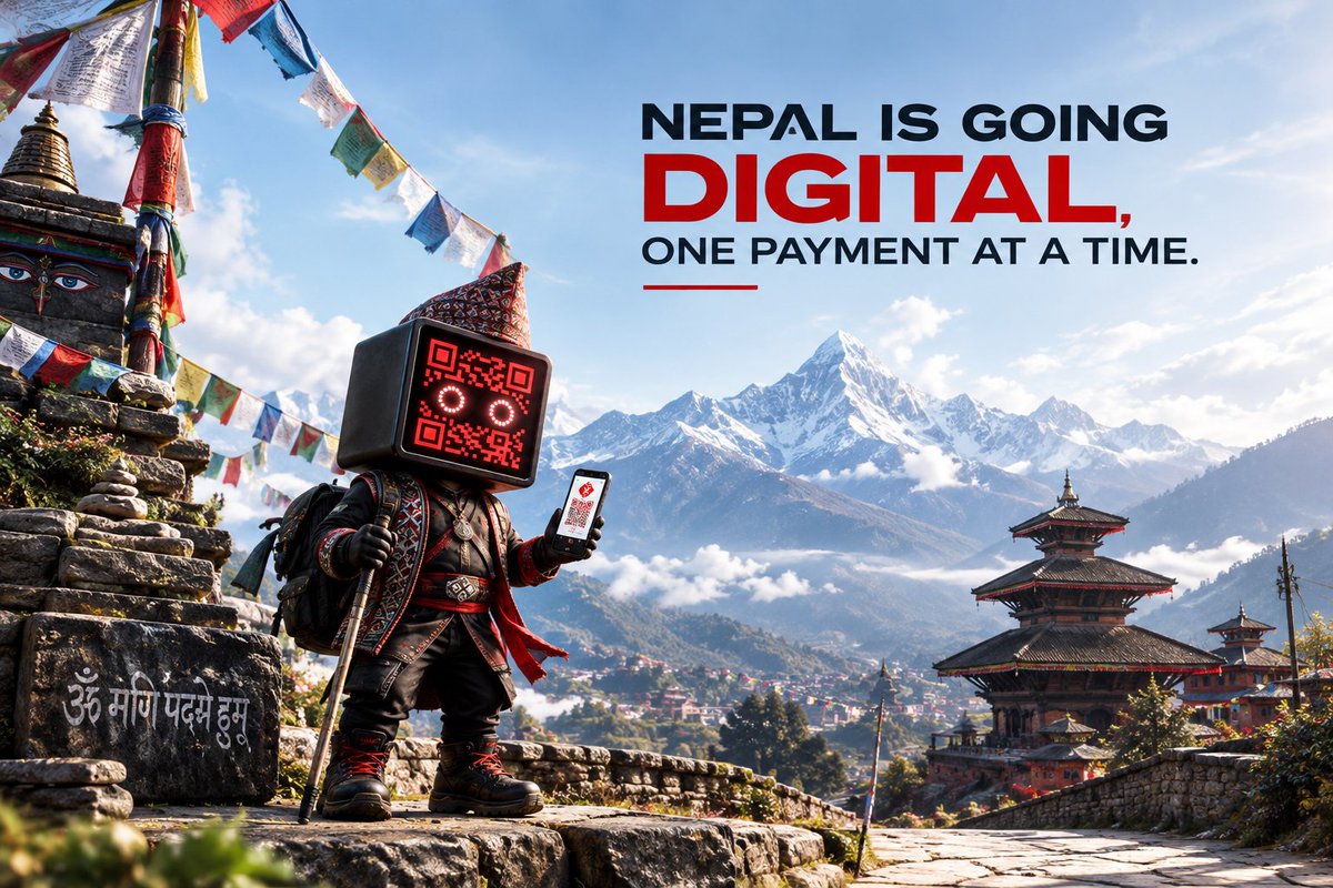 NumaXSolution's tweet photo. NEPAL IS GOING DIGITAL, ONE PAYMENT AT A TIME.

NepalPay QR is becoming part of Nepal's evolving digital payment landscape.

🌐 COREX Wallet connects digital assets with real-world QR payment experiences.

Different ecosystems. One digital direction.

#COREX #COREXWallet #CRX #Nepal #NepalPay #QRPay #DigitalPayments #Crypto #USDT #USDC