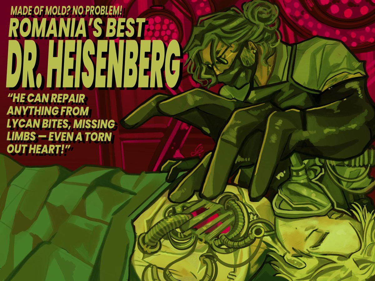 clxrissxz's tweet photo. first post so you know it has to be all of the dr. heisenberg art ive made within the past month because im really normal about him #karlheisenberg #re8 #residentevilvillage #ethanwinters #wintersberg https://t.co/C7zEXDLLjD