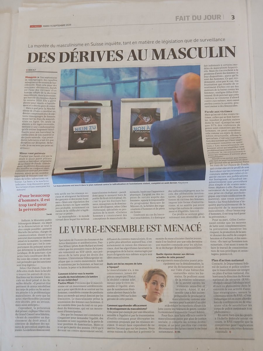 AlletBernard's tweet photo. @Alexis_Cossette Voici un aeticle de la "presse" suisse. Méchants hommes, va ! https://t.co/h9A8H4f1HK