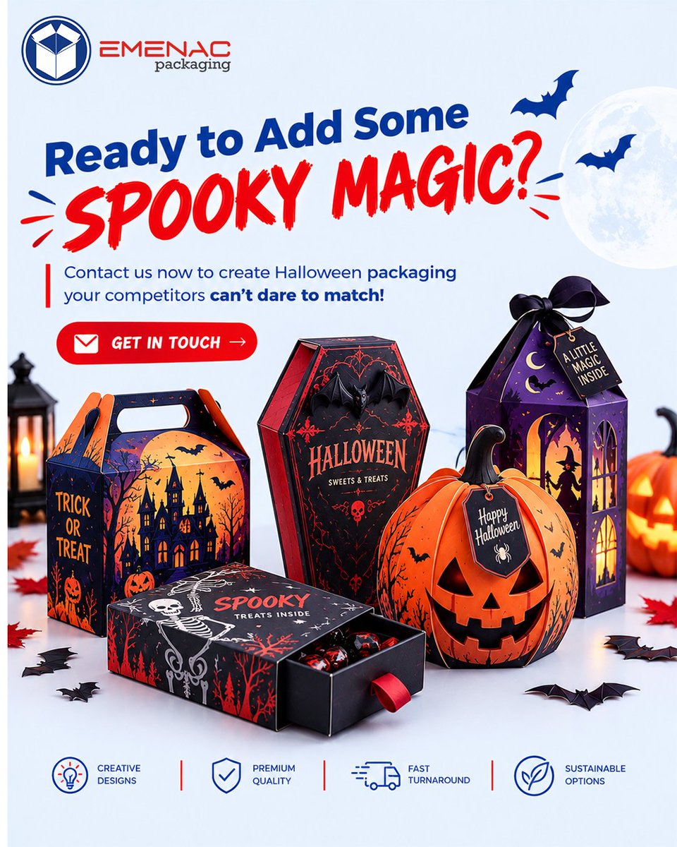 EmenacPackUK's tweet photo. If you had the chance to add one spooky element to your box packaging, what would you pick?
📝 https://t.co/0464aMHbYf
𝐄𝐦𝐚𝐢𝐥: sales@emenacpackaging.co.uk
𝐂𝐚𝐥𝐥 𝐧𝐨𝐰: 0800 3688638
.
.
#EmenacPackagingUK #Infographic #Halloween #HalloweenPackaging #SpookySeason https://t.co/S8JPuF66Af