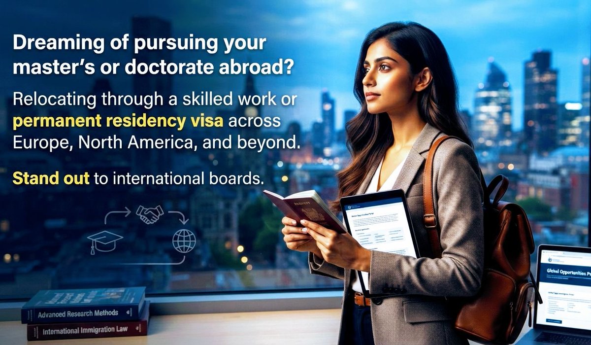 EFEmanicc's tweet photo. Achieve your goal of working or studying abroad. We offer comprehensive support for permanent residency visas, postgraduate admissions, and academic publishing. Connect with us via our WhatsApp Community :https://t.co/ijvzIL8TzV

IG @mscphdeducation https://t.co/u76xYSPLZV
