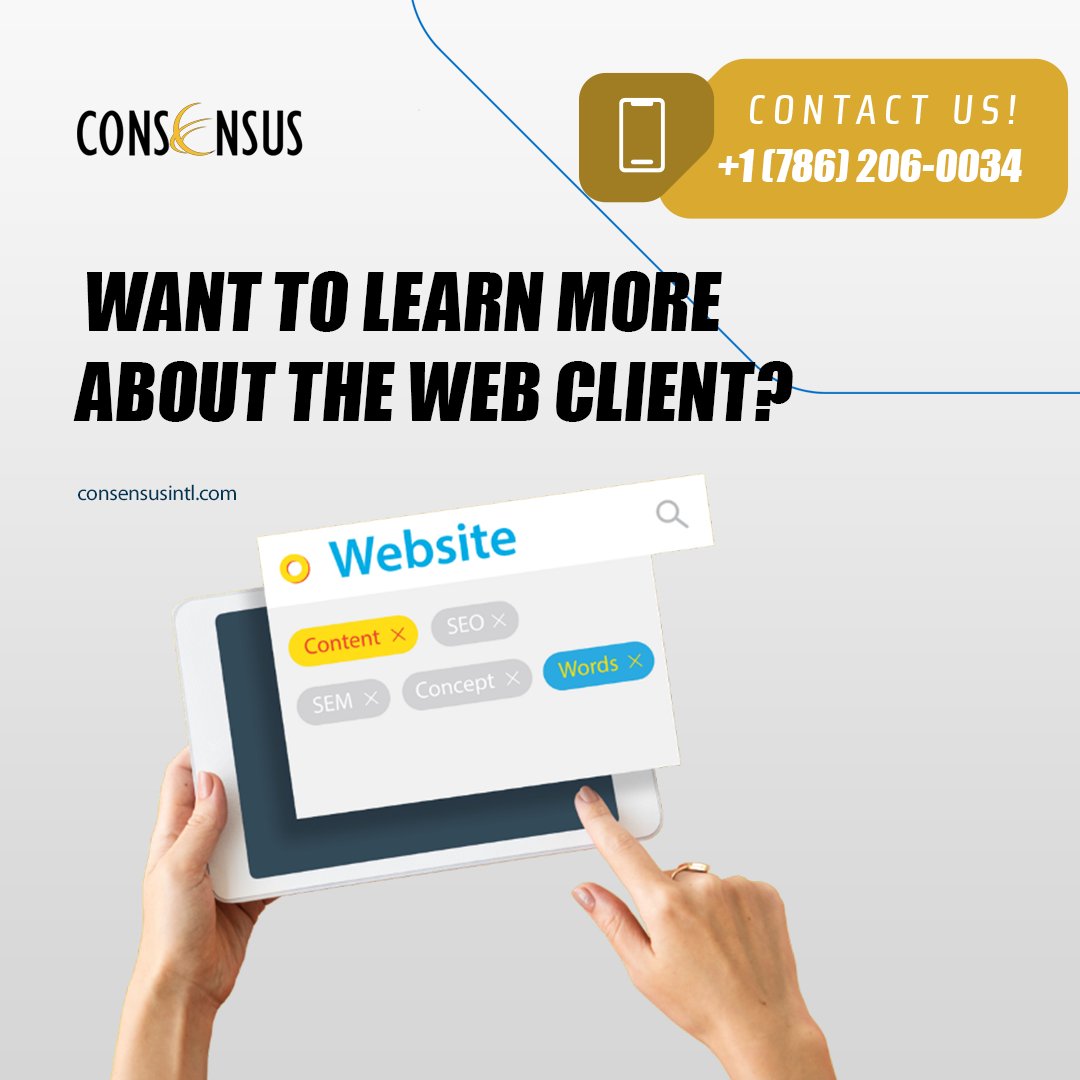 ConsensusIntl's tweet photo. The SAP Business One Web Client provides a modern browser-based way to interact with key ERP processes and business information.

Users can create and manage documents, work with master data, track activities, use analytics, and more.

https://t.co/DoGOH9KiZx

#SAPBusinessOne https://t.co/sa67HPSyf8