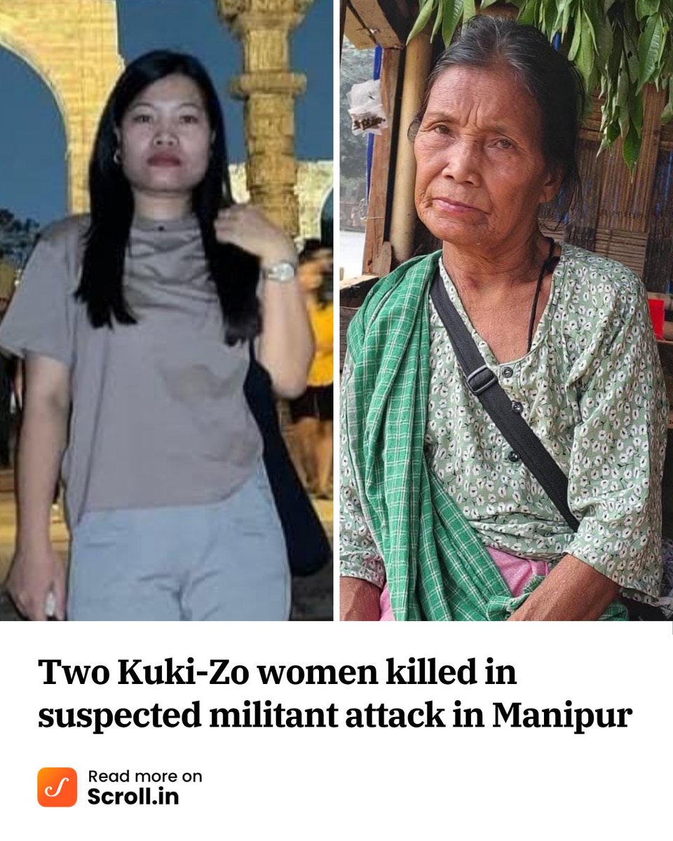 scroll_in's tweet photo. The Kuki-Zo Council condemned Tuesday’s attack, calling on the Union government and the Manipur government to “end this impunity”. 

Read more: https://t.co/ERLZlTdlbH

#ManipurViolence https://t.co/ilCZNvS5hm
