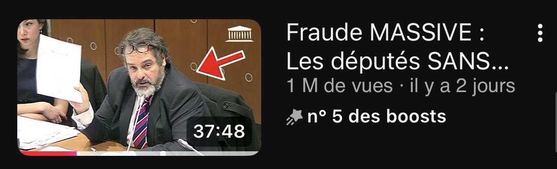 CharlesPrats's tweet photo. 📒📕 Plus d’un million de visionnages YouTube en deux jours d’un extrait de mon audition devant la commission d’enquête sur la fraude sociale remis sur le devant par une chaîne YT… Surtout pour une vidéo d’une durée de 37 minutes…
👉🏻 Manifestement il y a un regain d’intérêt pour ce que j’explique sur l’état des lieux et les méthodes à appliquer pour aller prendre l’argent dans la poche des fraudeurs plutôt que dans celle des contribuables… #CarteldesFraudes