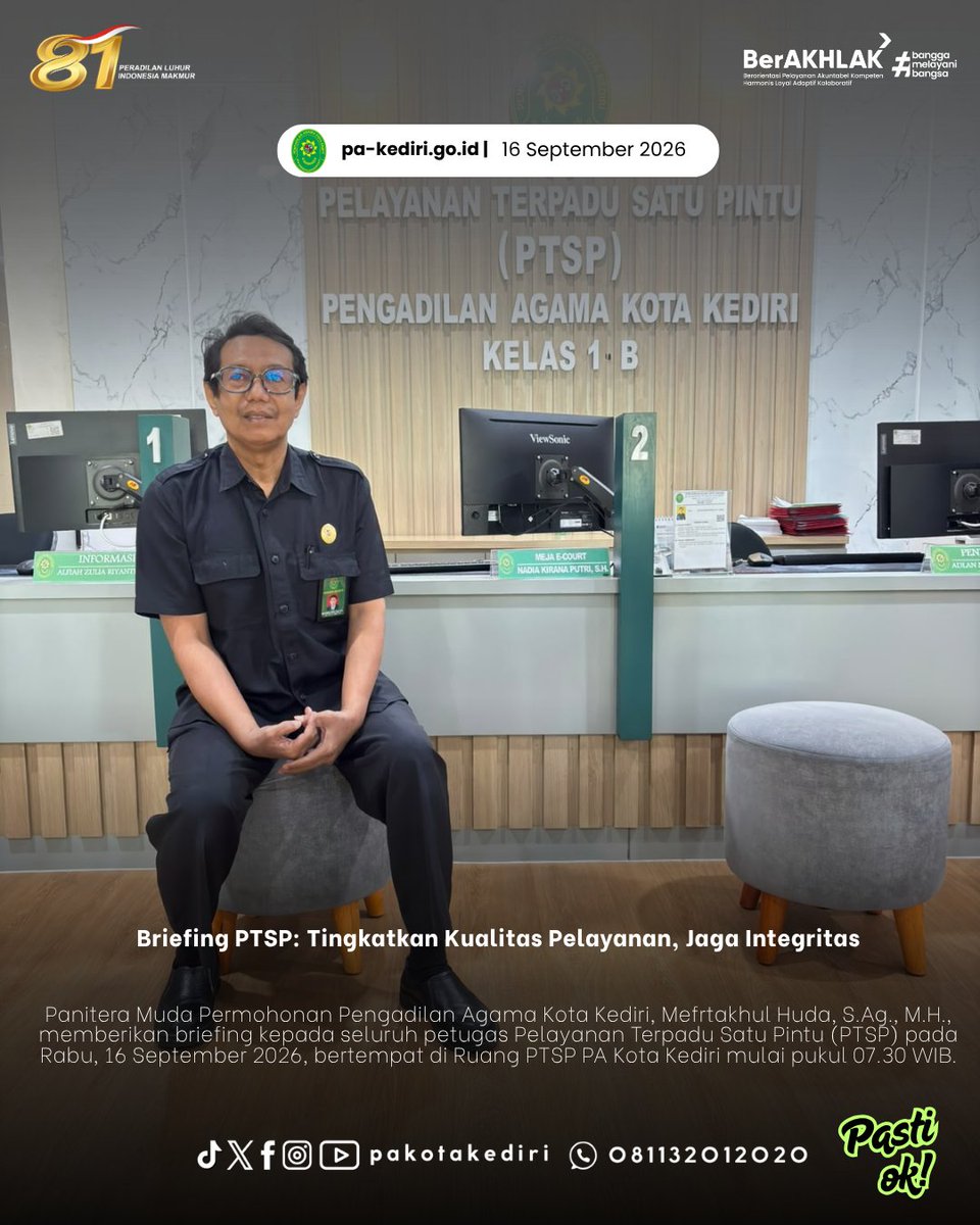 pakotakediri's tweet photo. Briefing PTSP: Tingkatkan Kualitas Pelayanan, Jaga Integritas https://t.co/ZQpM2Pk4lU