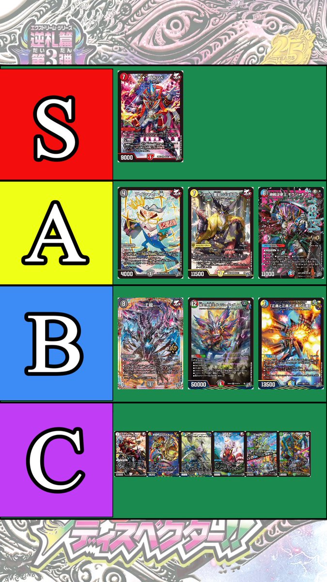 mirami1227's tweet photo. 【デュエマ】DM26-RP3 逆札篇 第3弾 勝敵!逆転おこせ鬼の∞ディスペクター!! SR事前評価 #デュエマ #勝敵逆転おこせ鬼のゼロゼロディスペクター #DM26RP3 #アゲアゲブランド https://t.co/hQ83ST73T2