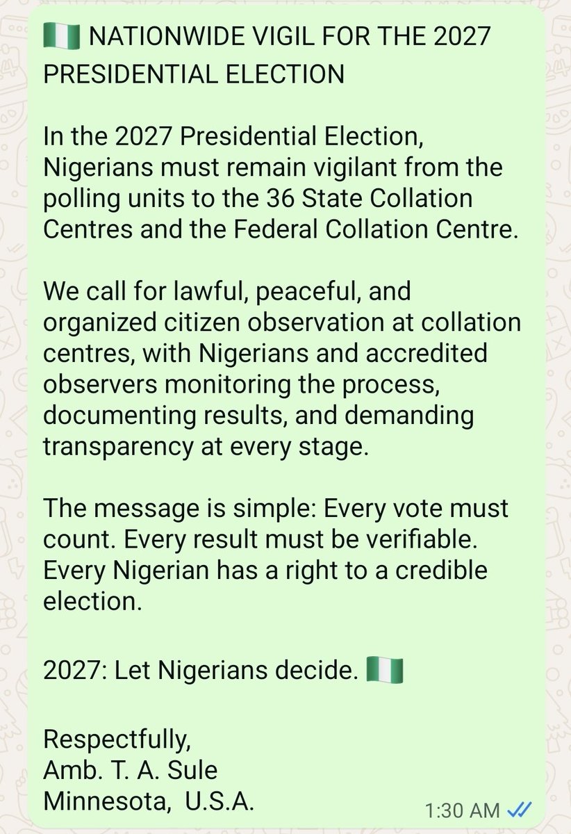 TASule01's tweet photo. Nigerians will decide the 2027 election. https://t.co/pu08X6t3pi