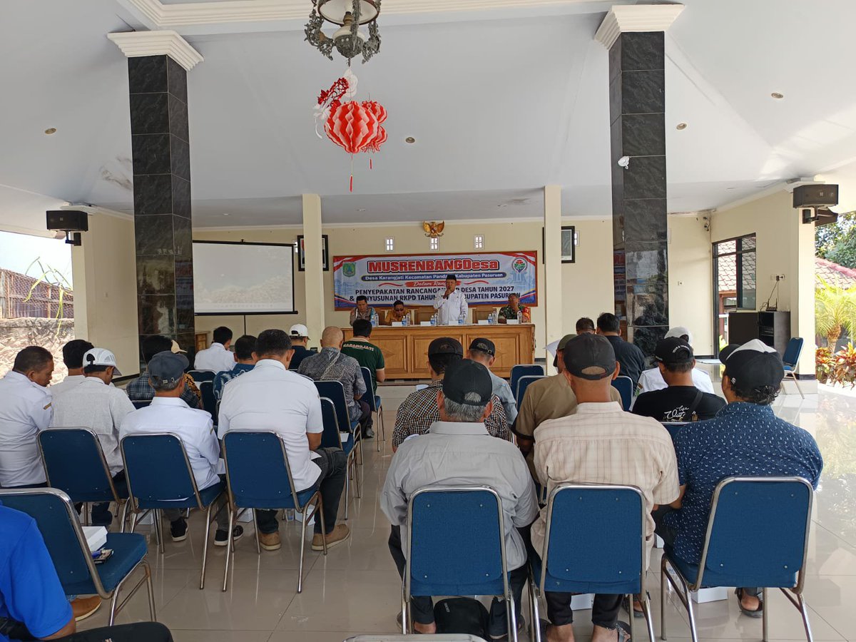 humaspandaan's tweet photo. BHABINKAMTIBMAS POLSEK PANDAAN AIPTU ABD MANAB MELAKSANAKAN KEGIATAN MUSYAWARAH PERENCANAAN PEMBANGUNAN DESA (MUSRENBANGDES) DALAM RANGKA KESEPAKATAN RANCANGAN RKP DESA TAHUN 2027 DAN PENYUSUNAN RKPD TAHUN 2028 KABUPATEN PASURUAN.
KEGIATAN di balaidesa karangjati https://t.co/IECZUY6rwt