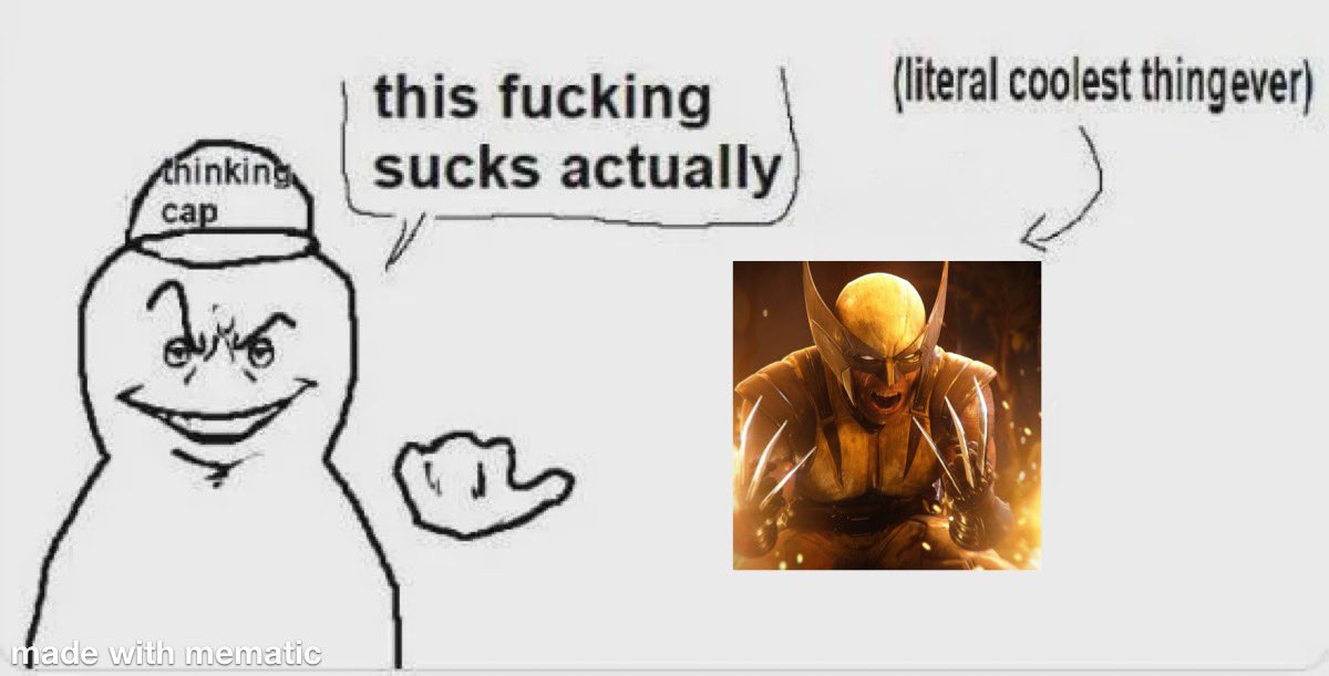 Ashcraft_06's tweet photo. Fuck the critics man this game is amazing
#Wolverine https://t.co/1neXE6NjEU