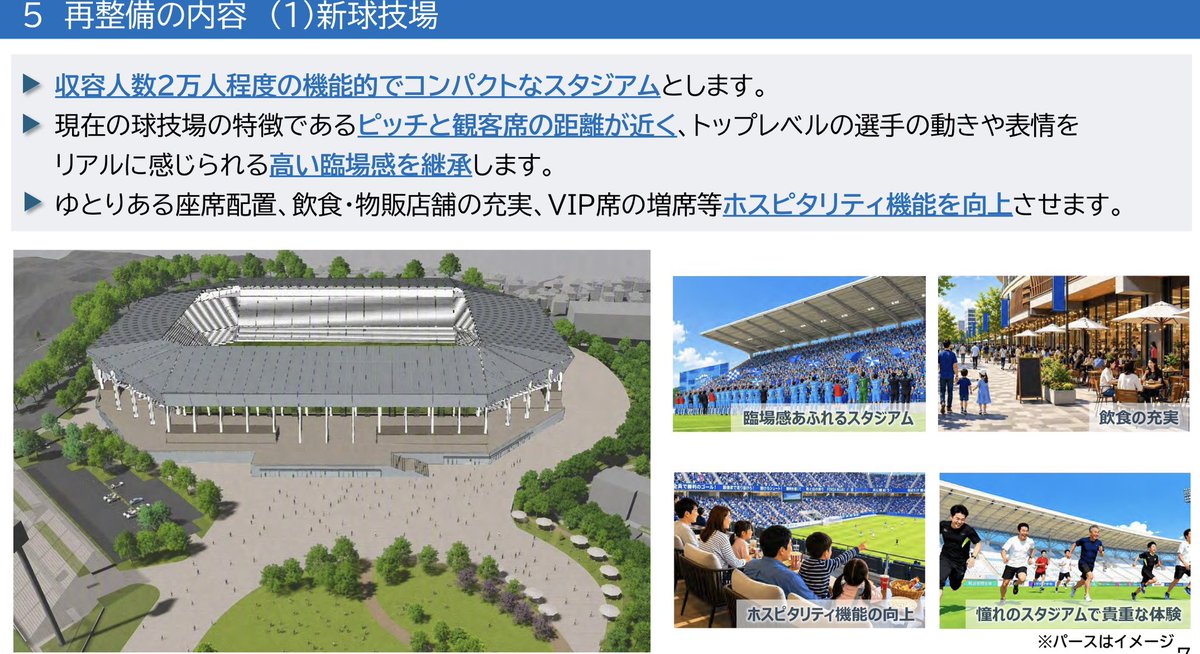 negitorico's tweet photo. 新・三ツ沢球技場の続報出ました！

・専スタ
・屋根付き
・2万人規模
・整備費約460億円
・2032年度完成予定
・現三ツ沢は市民利用中心に

https://t.co/gXaSYdQ7by https://t.co/Wr1bCjMNr3