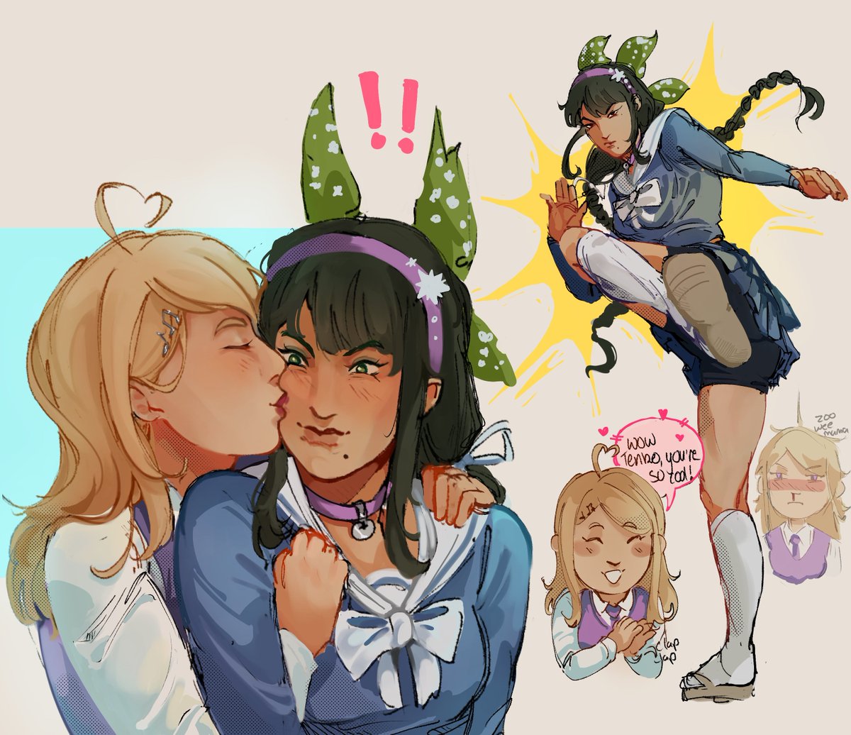 miikunui's tweet photo. Tenko and i got a little closer today #danganronpa #tenkaede https://t.co/A2KQog7B8U