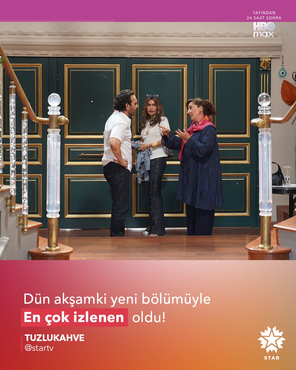 startv's tweet photo. #TuzluKahve dün akşam yayınlanan yeni bölümüyle Total, AB ve 20+ABC1 kategorilerinde en çok izlenen dizi oldu. Tüm izleyicilerimize teşekkürler! ✨

@tuzlukahvedizi @PollFilmsResmi https://t.co/Dt55sFgJYs