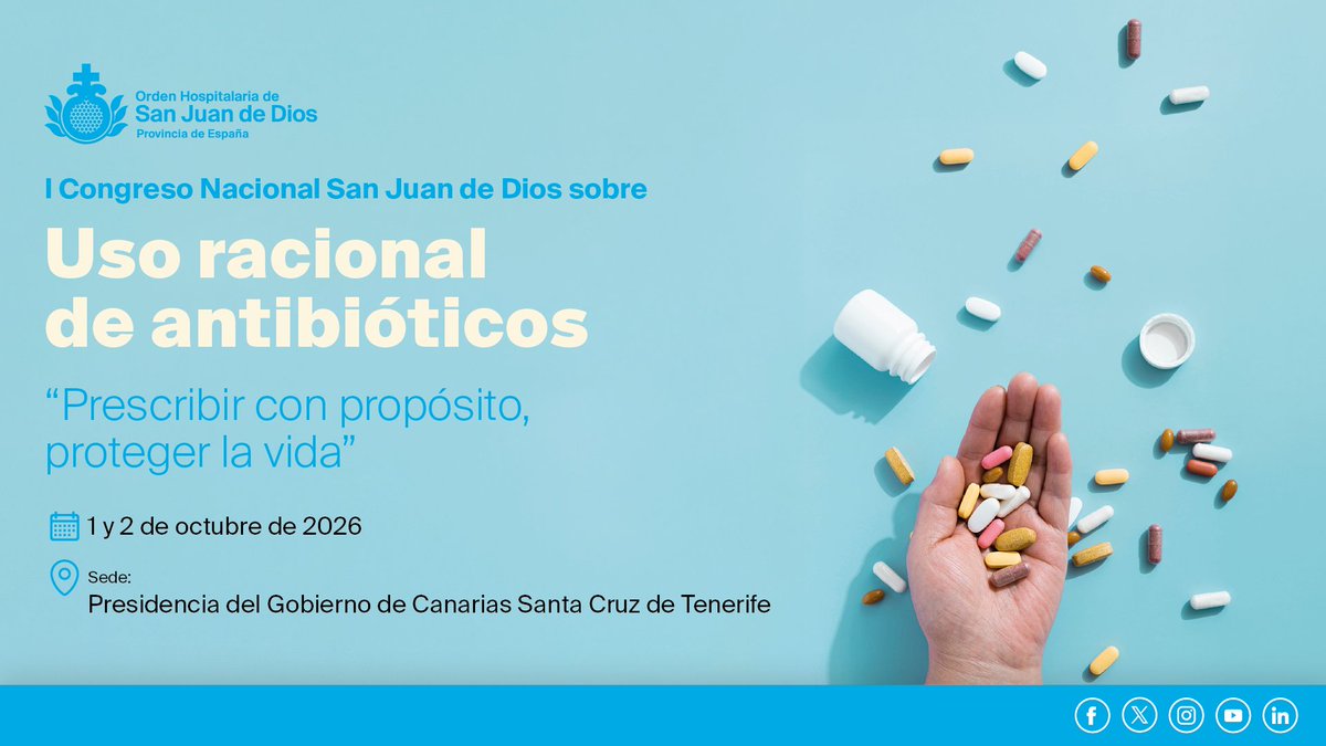 SanJuandeDiosTf's tweet photo. ⏰ 𝐂𝐮𝐞𝐧𝐭𝐚 𝐚𝐭𝐫𝐚́𝐬
👉 Aún estás a tiempo de inscribirte y participar en este espacio de reflexión y conocimiento. https://t.co/L34BXxMXUa 

✍𝐈𝐧𝐬𝐜𝐫𝐢𝐩𝐜𝐢𝐨𝐧𝐞𝐬 𝐚𝐛𝐢𝐞𝐫𝐭𝐚𝐬 𝐡𝐚𝐬𝐭𝐚 𝐞𝐥 𝟐𝟒 𝐝𝐞 𝐬𝐞𝐩𝐭𝐢𝐞𝐦𝐛𝐫𝐞 https://t.co/98tEVb0q1A