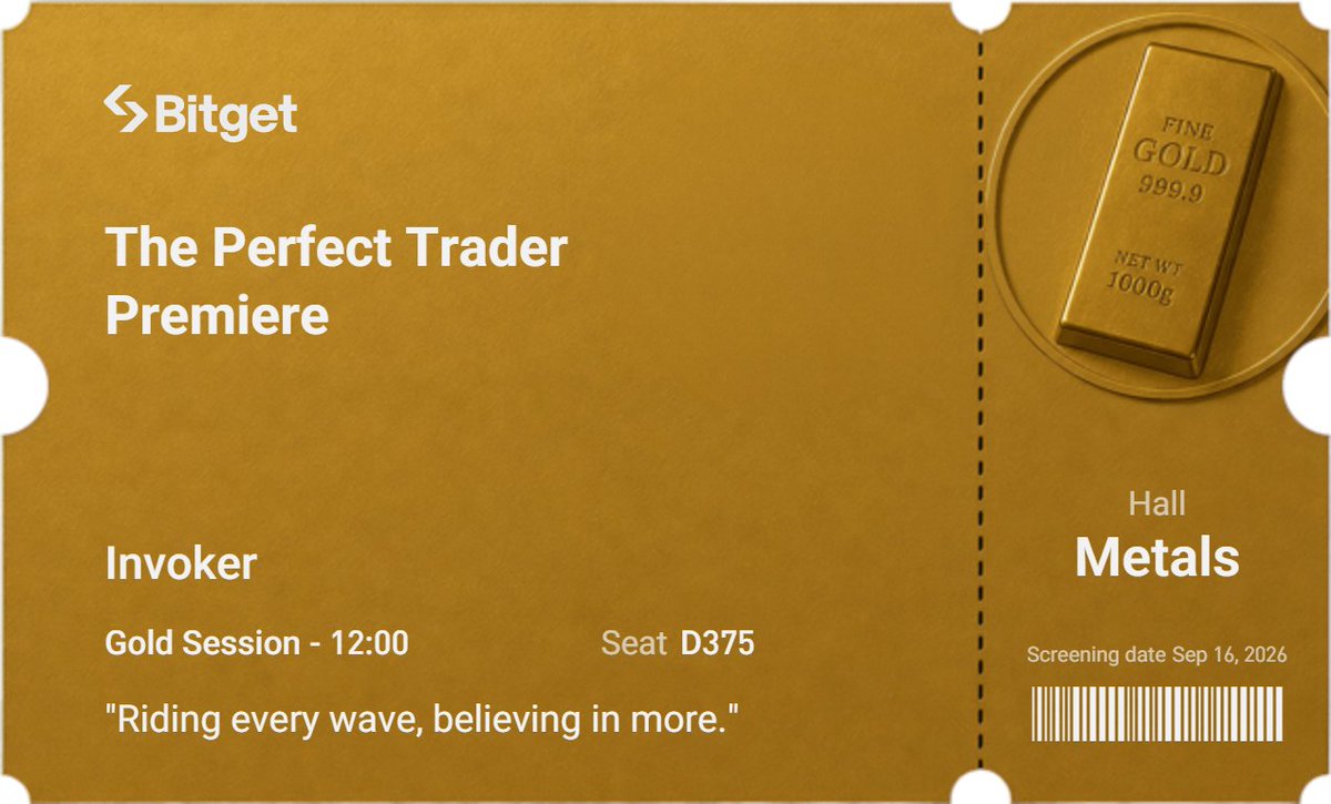 AnhDaDen811's tweet photo. Happy 8th anniversary, Bitget! I just watched the "Perfect Trader" premiere and received an exclusive commemorative ticket.

It feels like watching a whole movie , having been on this 8-year journey with @bitget 😂

Here’s a little event for you all to join:

1️⃣ Quote the post below with the hashtags #BitgetTurns8 #PerfectTraderPremiere
2️⃣ Watch the video, and claim your exclusive ticket
3️⃣ Tag a friend to join the party.

50 winners will share a $500 prize pool , enough to buy quite a bit of popcorn, right? 🍿

@donglaochoicoin @ariell_xyz