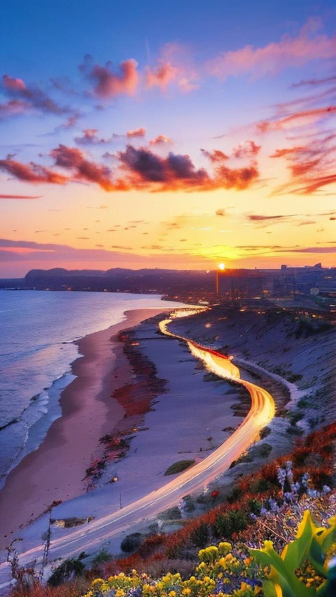 berro208565's tweet photo. Weekend road trip to the coastal town—sunset hit the waves, and that’s the perfect way to end a short break. https://t.co/JCw6mhQaHX