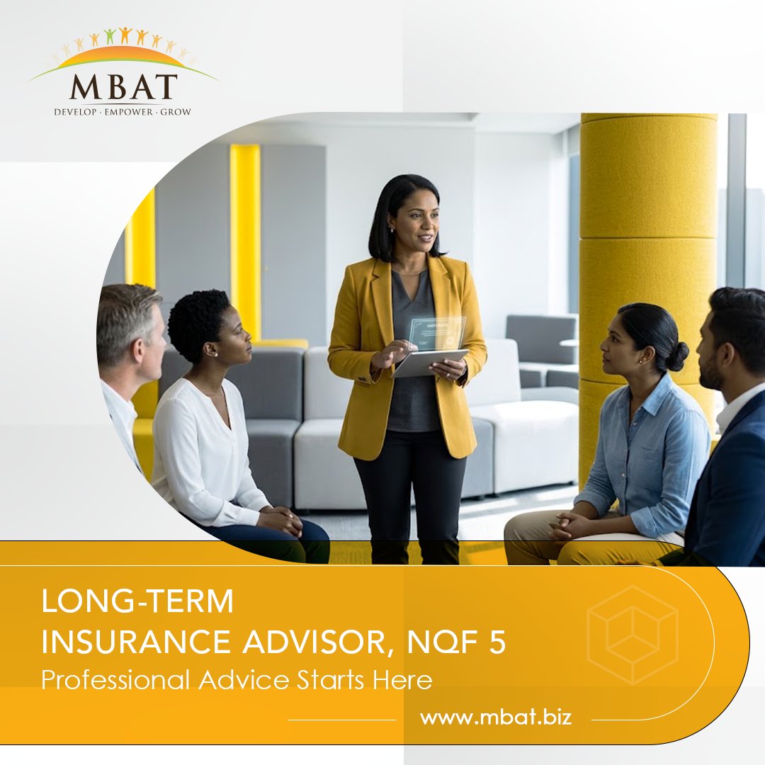 MBATLD's tweet photo. Clients don't just buy insurance; they buy confidence in the person advising them. Our OC: Long-Term Insurance Advisor, with @facultytraining, trains your people to guide clients through decisions that protect wealth for decades. https://t.co/KfOrNbswJn
#LongTermInsurance #QCTO https://t.co/VAUP1f6rB6