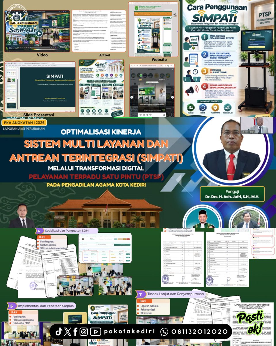 pakotakediri's tweet photo. caption : 
Sekretaris PA Kota Kediri Presentasikan Aksi Perubahan dalam Diklat PKA Angkatan I Tahun 2026

#PAKotaKediri #DiklatPKA #PKA2026 #SIMPATI #InovasiPelayanan #TransformasiDigital #PTSP #PelayananPublik #PengadilanAgamaKotaKediri https://t.co/E4sXZ3oXkF