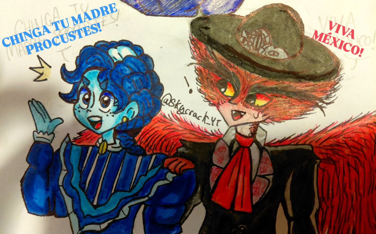 fatemons211's tweet photo. Primera vez subiendo dibujos de #frankelda 🇲🇽😭✍️🏽💙 @CinemaFantasma @Roy_el_Roybot https://t.co/sXCa6phLYu