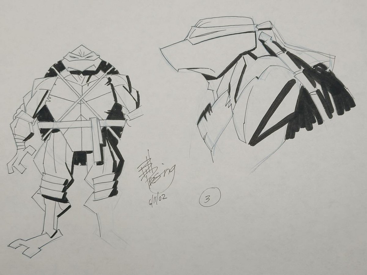 zimmerltw's tweet photo. via Bill Presing
Early character concept art for Teenage Mutant Ninja Turtles (2003) https://t.co/7a6ZmtdhVN