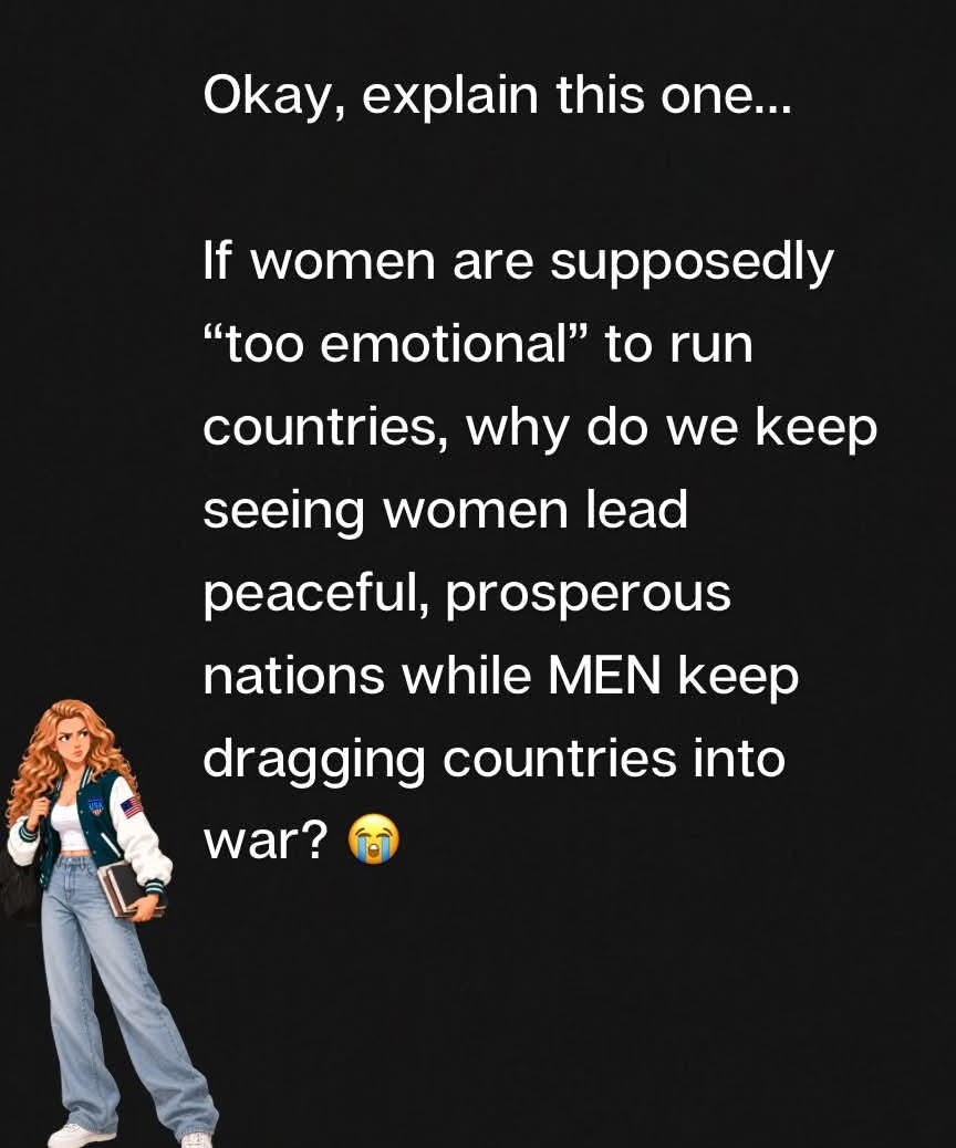 Dear_daughter0's tweet photo. Leadership isn’t determined by gender alone. The real question is whether the person making decisions can handle pressure, control their emotions, consider evidence, and take responsibility for the consequences.
History gives us examples of both men and women who led nations through peace, prosperity, conflict, and crisis. Women leaders can demonstrate calm and effective leadership, just as male leaders can—and either gender can also make serious mistakes.
So instead of asking “Are women too emotional to lead?”, perhaps the better question is:
“What qualities make someone capable of leading millions of people?”
Good leadership requires judgment, accountability, emotional discipline, courage, and the ability to make difficult decisions—not a particular gender.