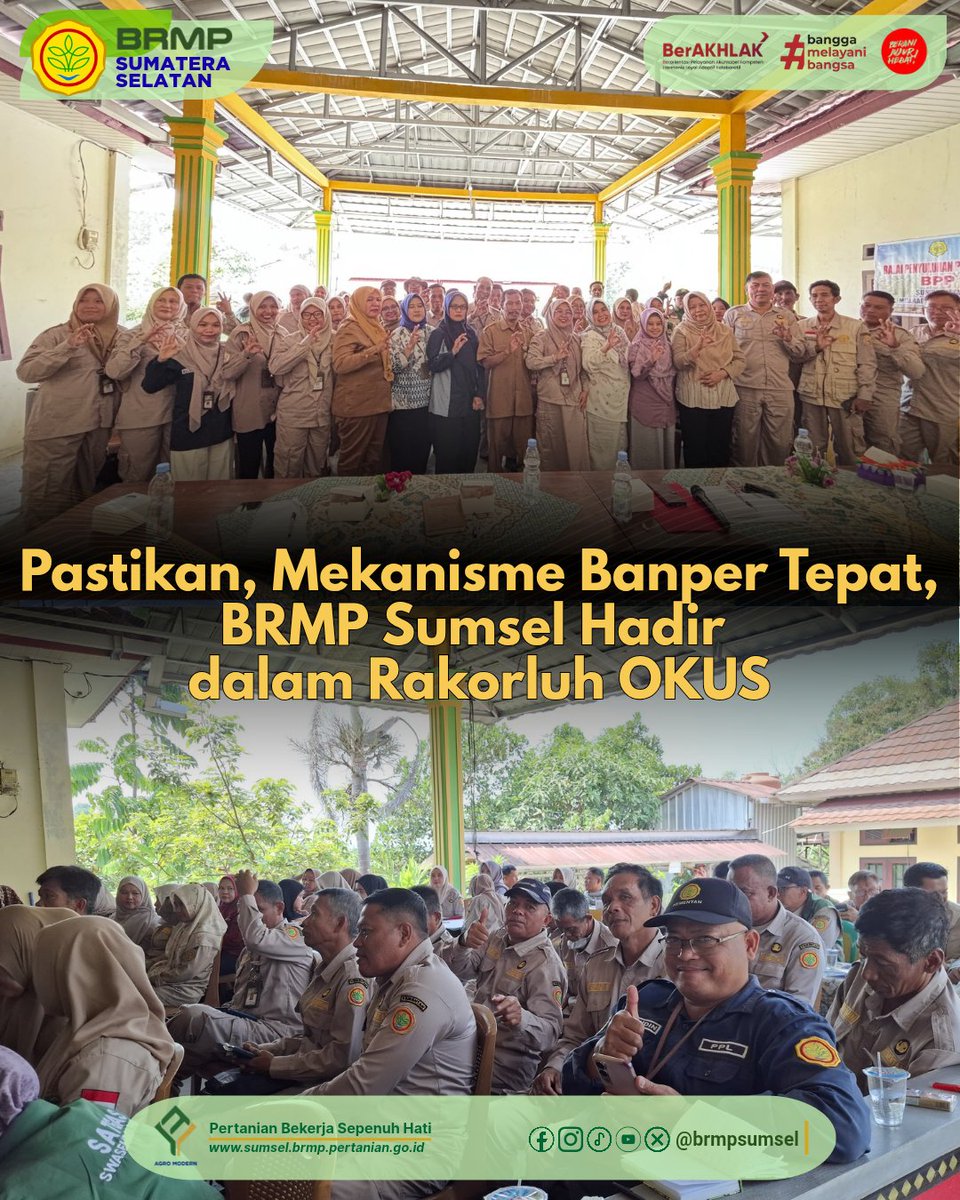 brmpsumsel's tweet photo. Pastikan, Mekanisme Banper Tepat, BRMP Sumsel Hadir dalam Rakorluh OKUS

Baca berita selengkapnya di link :
https://t.co/r9J6XEU0sZ

#brmpsumsel
#brmpkementan
#pertanianmodern
#swasembadapangan
#PMAAS https://t.co/fWYfEMXsU7