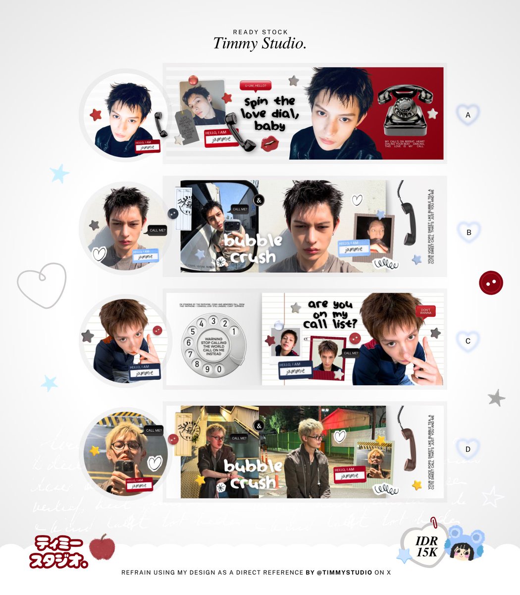 timmystudio's tweet photo. Hai teman-teman, help rt yaah 🫶🏻🩷 terima kasiiiih

Timmy available 8 ready stock layout james yang bisa langsung kamu jemputtt. Hihi edisi kangen ngedit katalog lama.

🍏 price 15k
🍎 free recolor &amp; retext
⭐️ bisa langsung dm timmy yaa

#bealanja https://t.co/WbqwUxgPBZ