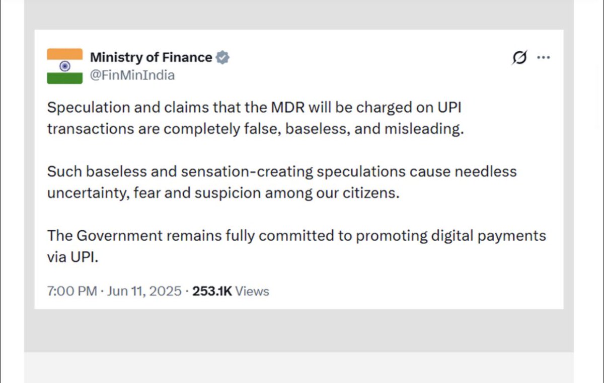 MahuaMoitra's tweet photo. Just over a year ago @FinMinIndia rubbished claims of MDR charges as “false, baseless &amp; misleading” &amp; “sensation-creating speculation” . Nobody, but nobody does lies, lies &amp; more lies better than @BJP4India ‘s government. https://t.co/BR6xM4cVLE