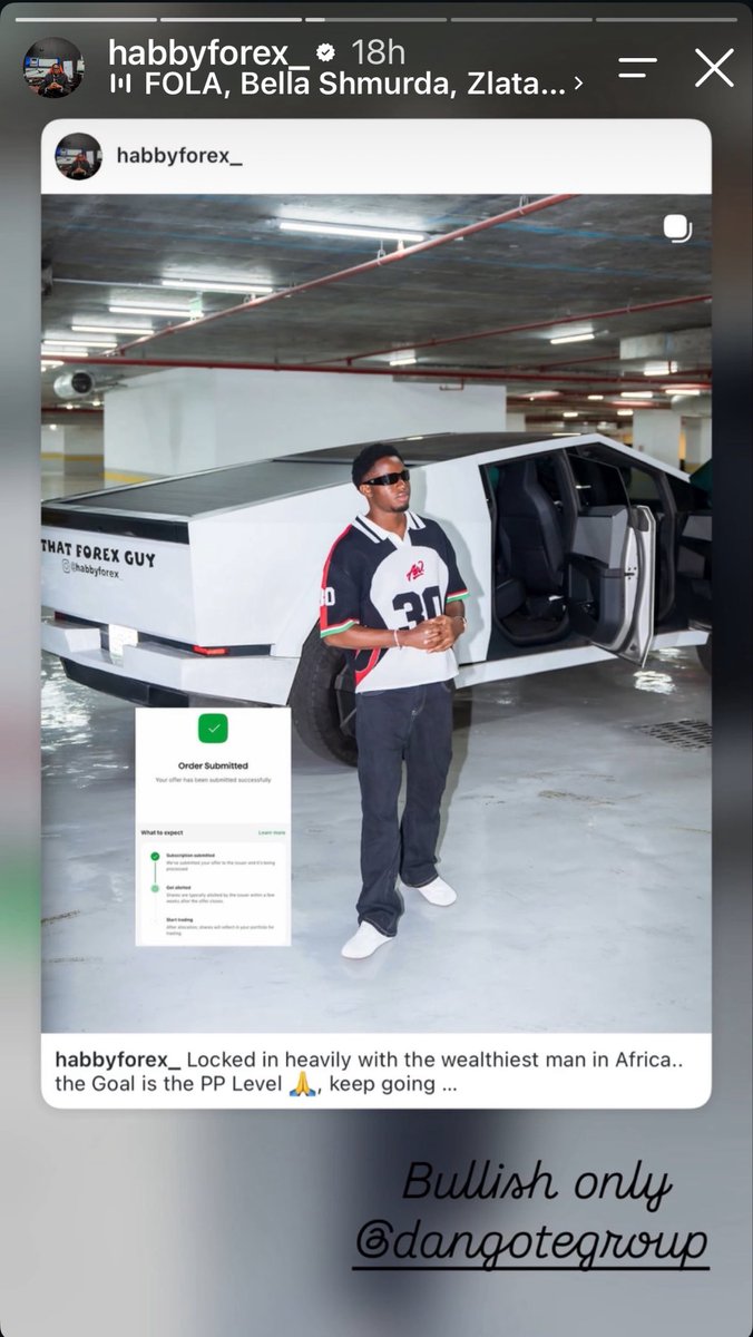 AU79executioner's tweet photo. Habby forex becomes the first Nigerian to invest $20m in the Dangote IPO 

Source says he’ll be having Dinner with Dangote live on YouTube today 🔥🦅

Bro @Habbyforex_ too get money fuck 😭😭😭 https://t.co/VHyZVMGJmB
