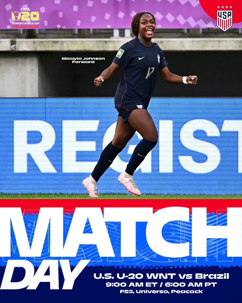 USYNT's tweet photo. HEY 🗣️ IT'S ROUND OF 16 MATCHDAY 🗣️ #U20WWC https://t.co/XlMKT9XVO3