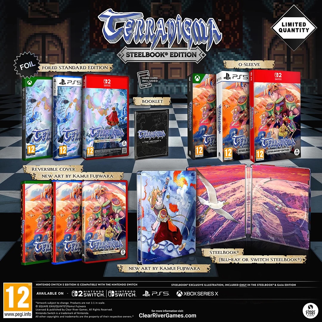 RPGSite's tweet photo. Terrangima launches on January 14, 2027. It will also be available physically in multiple editions including a SteelBook Edition and more: https://t.co/GpJ1prE4yg https://t.co/wH9qciCSZk