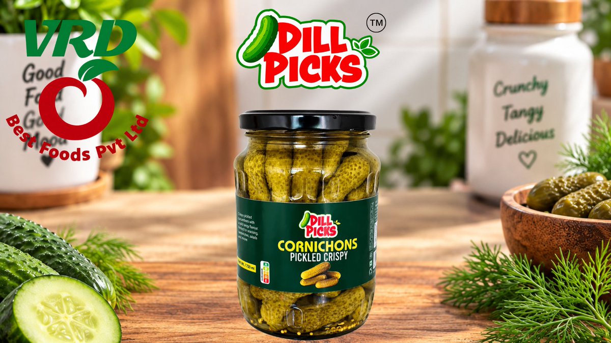 vrdharmendra's tweet photo. 🥒✨ NEW LAUNCH! CRUNCH INTO SOMETHING DELICIOUS!
Perfect for:
🥪 Sandwiches🍔 Burgers🥗 Salads🍽️ Meals😋 Quick snacking🎉 Appetiser platters🌱 Vegan🌿 Gluten Free🥒 Crispy &amp; Tangy
Proudly brought to you by VRD Best Foods Pvt Ltd, Madurai, Tamil Nadu.
One jar. So much crunch! 💚 https://t.co/m0BTsS0IV3