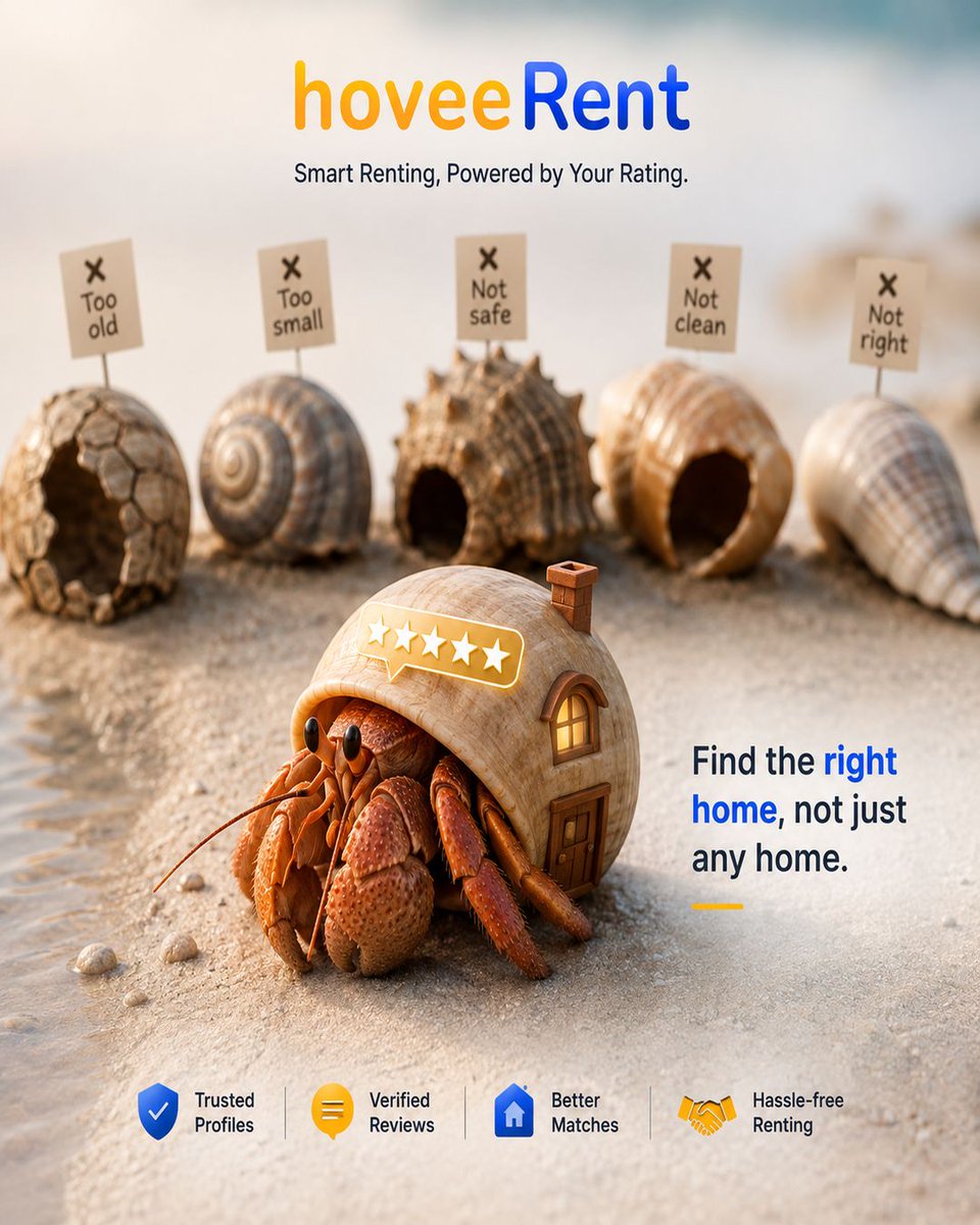 hoveeRent's tweet photo. 🏠 Find the right home, not just any home.

Find trusted rental homes, apartments, flats, PGs &amp; commercial properties in Chennai with hovee Rent. 🔑

Smart Renting, Powered by Your Rating.

#hoveeRent #HouseForRentInChennai #HomeForRentInChennai #pginchennai #ChennaiRentals https://t.co/eYNbuz403k