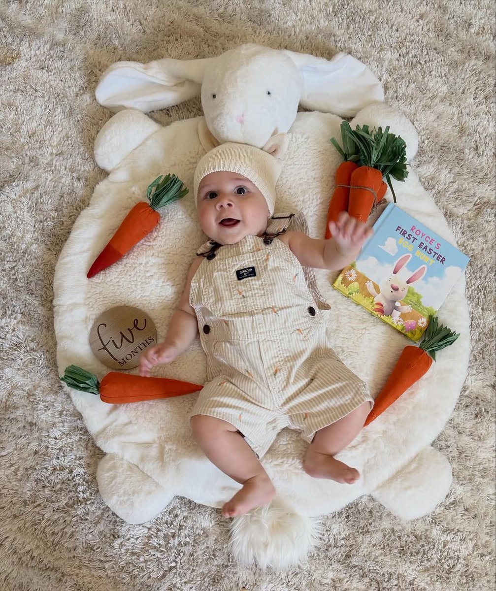 breckdance's tweet photo. Wishing my roycey Royce a happy first Easter! &amp; happy 5 months!! It’s been the best five months of our lives🙏🏼🐇🥕🐣 https://t.co/uhvaLtrRnZ