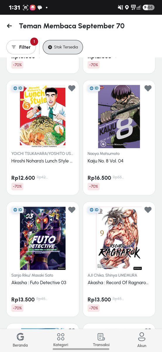 bolamantul's tweet photo. OPEN JASTIP DISKON PROMO WEBSITE MITRA GRAMEDIA UP TO 90% DI GRAMED WAREHOUSE Jakarta

Fee jastip 3.5rb per buku. JASTIP 4 BUKU JADI 3RB PER BUKU. Setelah itu CO by shopee

Cuma bisa weekend jadi harus bersabar.

Update list nanti di grup ya

https://t.co/c9aD4sUiqb… https://t.co/X3W81B182u